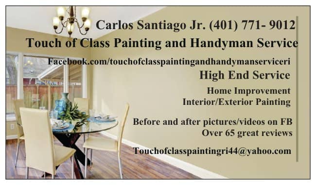 Touch of Class Painting and Handyman service + 51 Rosella Ave, Pawtucket, RI 02861