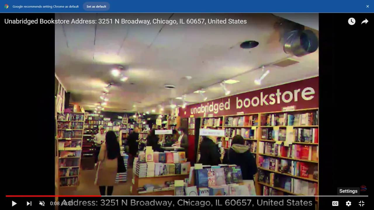 Unabridged Bookstore Address: 3251 N Broadway, Chicago, IL 60657, United States