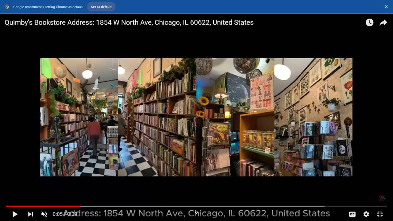 Quimby's Bookstore Address: 1854 W North Ave, Chicago, IL 60622, United States